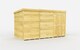 image 1 of 12 x 7 Feet Pent Shed - Double Door Without Windows - Wood - L214 x W358 x H201 cm | Brown