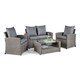 image 1 of VonHaus 4 Seater Rattan Effect Garden Furniture Set
