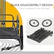 image 5 of HOMCOM Bike Trailer Wagon Bicycle Cargo Trailer w/ Suspension, 2 Wheels, Black