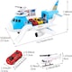 image 3 of Transport Cargo DIY Plane Car Play Set – Cargo Airplane with 4 Mini Cars, Helicopter, Ramp & Stickers – Educational Vehicle Toy for Kids Ages 3+