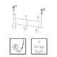 image 2 of Showerdrape Akoya Chrome Over Door Storage Hooks | Silver | Chrome | 1
