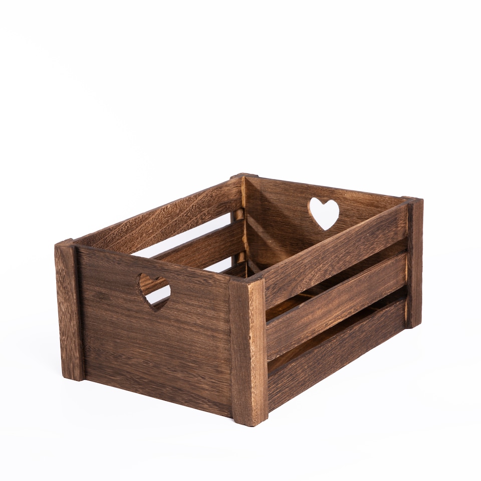 image 1 of Wickerfield Brown Lovely Wooden Crate Storage Box
