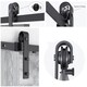 image 4 of Yaheetech Barn Door Sliding Hardware Black