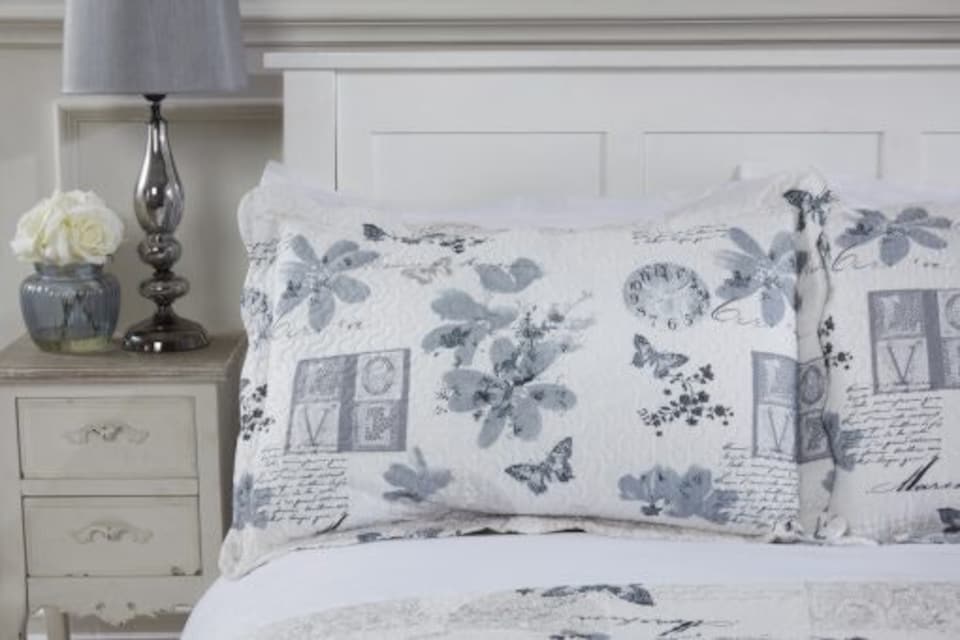 image 1 of Hemmingway Bedspread Single Bed Silver | Grey | Grey