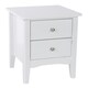 image 4 of Como White, 2 Petite Drawer Bedside Cabinet White