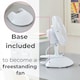 image 5 of Mini Clip Base Mount Desk Fan - White