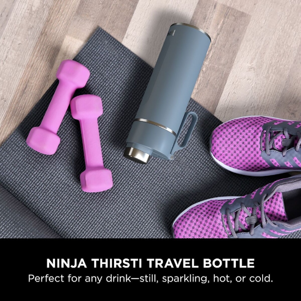 image 1 of Ninja Thirsti 700ml Travel Bottle  with BubbleLock technology Denim Blue DW2401EUUKBL
