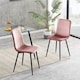 image 2 of MCC Direct Set of 2 Lexi Velvet Fabric Dining Chairs with Metal Legs Pink
