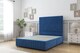 image 1 of Sloomy Madison Navy Plush Divan Bed Base 2 Drawers Foot-End With 54 Inch Floor Standing Headboard & 12 Inch Matching Footboard | Blue | Navy | Super King | 1