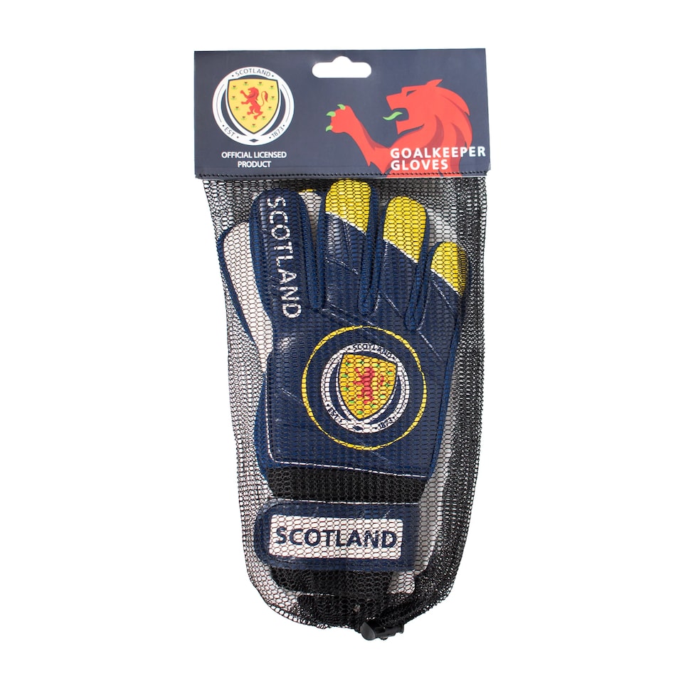 image 1 of Scotland FA Childrens/Kids Goalkeeper Gloves | Blue | Blue | 1