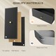 image 9 of HOMCOM Fabric Chest of Drawers with PU Leather Surface, for Bedroom