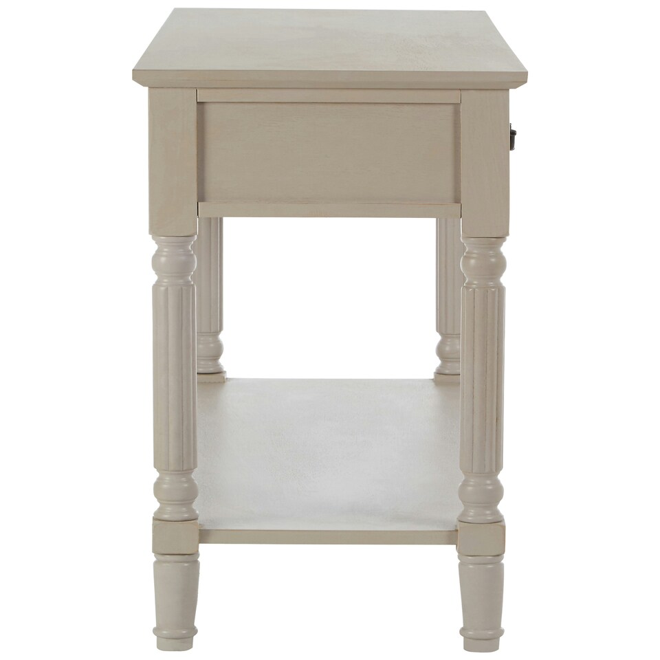 image 1 of Interiors by Premier Grey Console Table for Hallway, Pine Wood  Wood Table for Home Décor with 3 drawers Grey