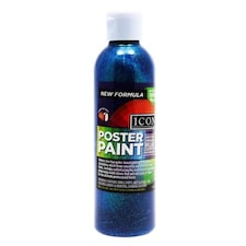 300ml Blue Glitter Poster Paint by Icon Art