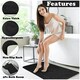 image 3 of VELVETIO Bath Mat Set Greek Pattern Anti Slip Memory Foam Toilet Rug | Black | 1