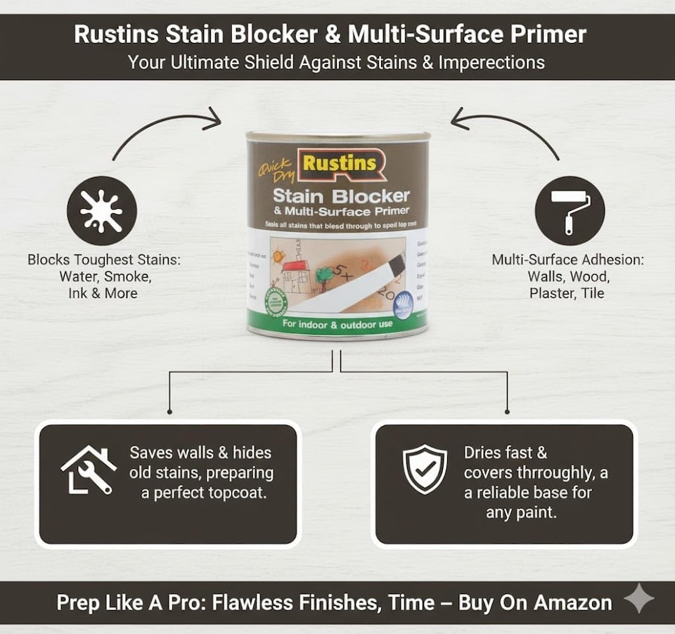 image 1 of Rustins Quick Dry Stain Block & Multi Surface Primer 500ml
