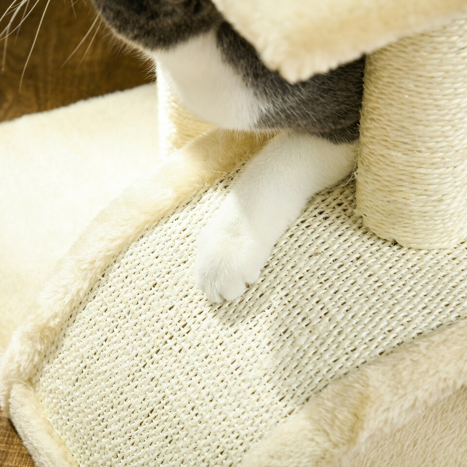 image 1 of PawHut 72cm Cat Tree Tower with Scratching Post Perch, Indoor