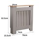 image 10 of Small Grey Wooden Slatted Grill Radiator Cover MDF Cabinet