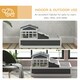 image 8 of PawHut Wooden Tortoise House Indoor Outdoor w/ Balcony, Tray, Openable Roof