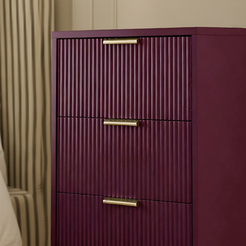 image 1 of OHS Ribbed 4-Drawer Unit Engineered Wood Cabinet Storage