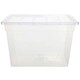 image 1 of 1 x 64 Litre Strong Clear Transparent Storage Container Ideal For Clothes & Books Clear
