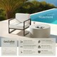 image 2 of Garden Chair Comosa -  XXL padding, water-repellent covers, steel frame - Set of 2 Brown | Beige