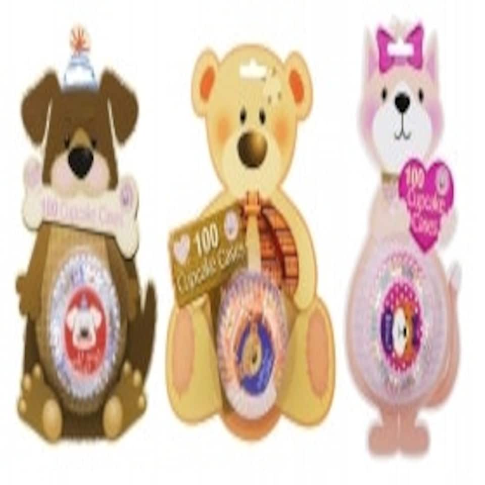 image 1 of 100 Pack Cupcake Cases - Animal Design