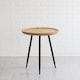 image 4 of Chervey Round Solid Mango Wood Side Table with Tri-Pin Legs Large