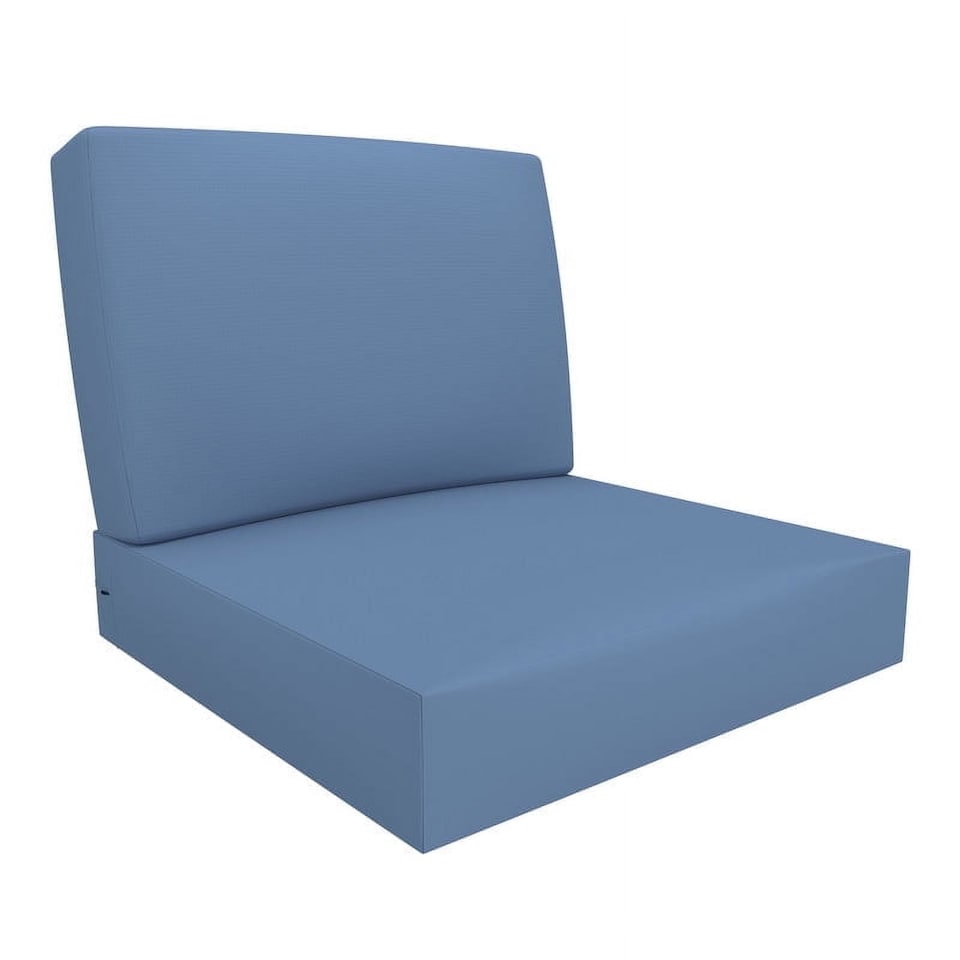 image 1 of Covers&All Replacement Cushions for Outdoor Furniture, Cushions with Cover Made of Cover Rite Fabric, 25.5in D x 25in W, Sky Blue
