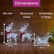 image 8 of Neo 120 Indoor Outdoor LED Light Up Reindeer and Sleigh Christmas Decoration Festive Display with Dual Light Effects Timer Red Scarves Weatherproof Frame 5m Lead Wire