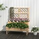 image 5 of COSTWAY Raised Garden Bed w/Trellis Elevated Planter Box Natural