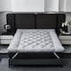image 2 of Ezysleep 4 Inch Luxurious Shredded Memory Foam Mattress Topper - Soft Microfibre Cover | Grey | Grey