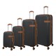 image 1 of IT Luggage Clarify Charcoal 4pc Suitcase Set with TSA Lock Grey