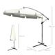 image 7 of Outsunny 2.7m Garden Cantilever Banana Parasol Sun Shade w/ Crank, Cream White