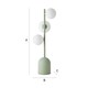 image 7 of ValueLights Marlow Sage Green Opaque Glass Globe 3 Way Table Lamp with LED Bulbs
