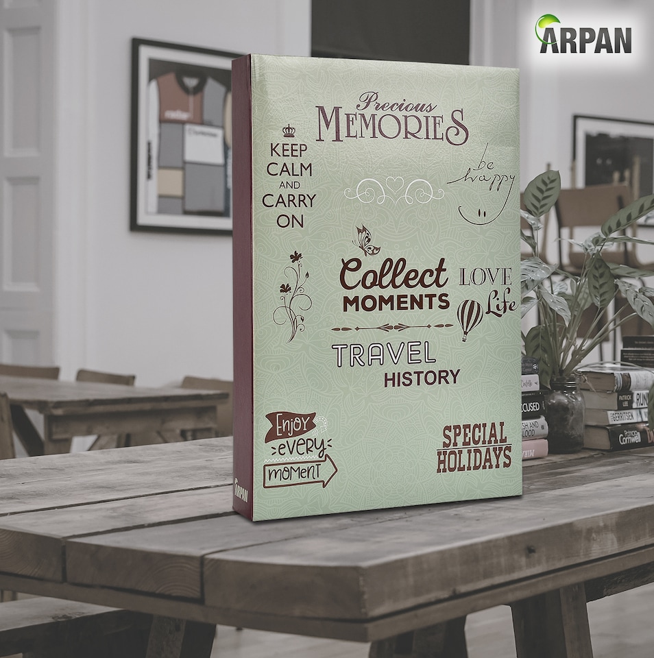 image 1 of ARPAN Slip In Memo Photo Album for 300 Photos 6x4" (10x15cm) – Picture Album with Clear Slip-In Pages for Family, Wedding & Travel Memories