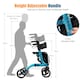 image 7 of COSTWAY Folding Rollator Walker Aluminium Mobility Aid Navy | Blue