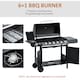 image 4 of Outsunny 6+1 Burner Gas BBQ Grill Garden Barbecue with Wheels, Cabinet