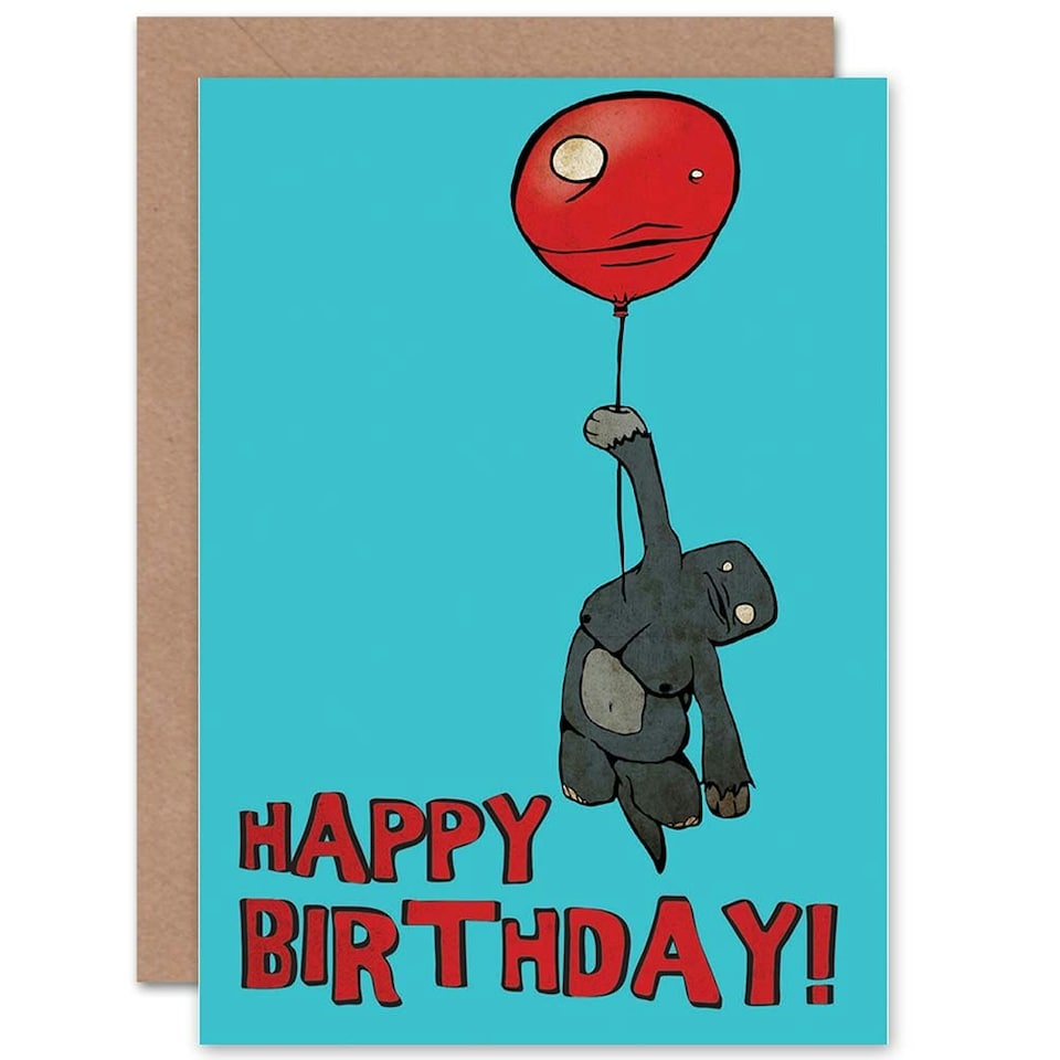 image 1 of Strange Balloon Monster Cartoon Fun Child Kids Birthday Card