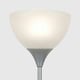 image 2 of ValueLights Dalby Chrome Single Uplighter Floor Lamp White Shade Silver