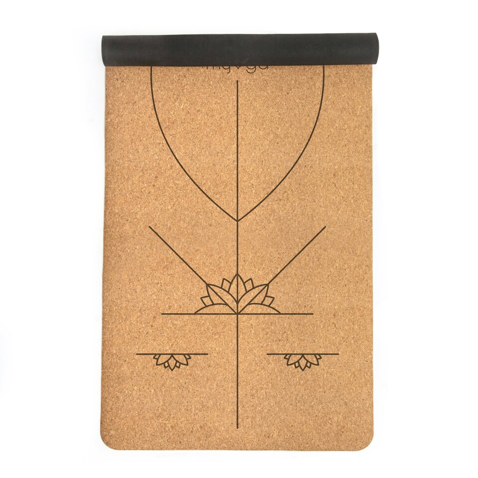 image 1 of Myga Alignment Extra Large Cork Yoga Mat