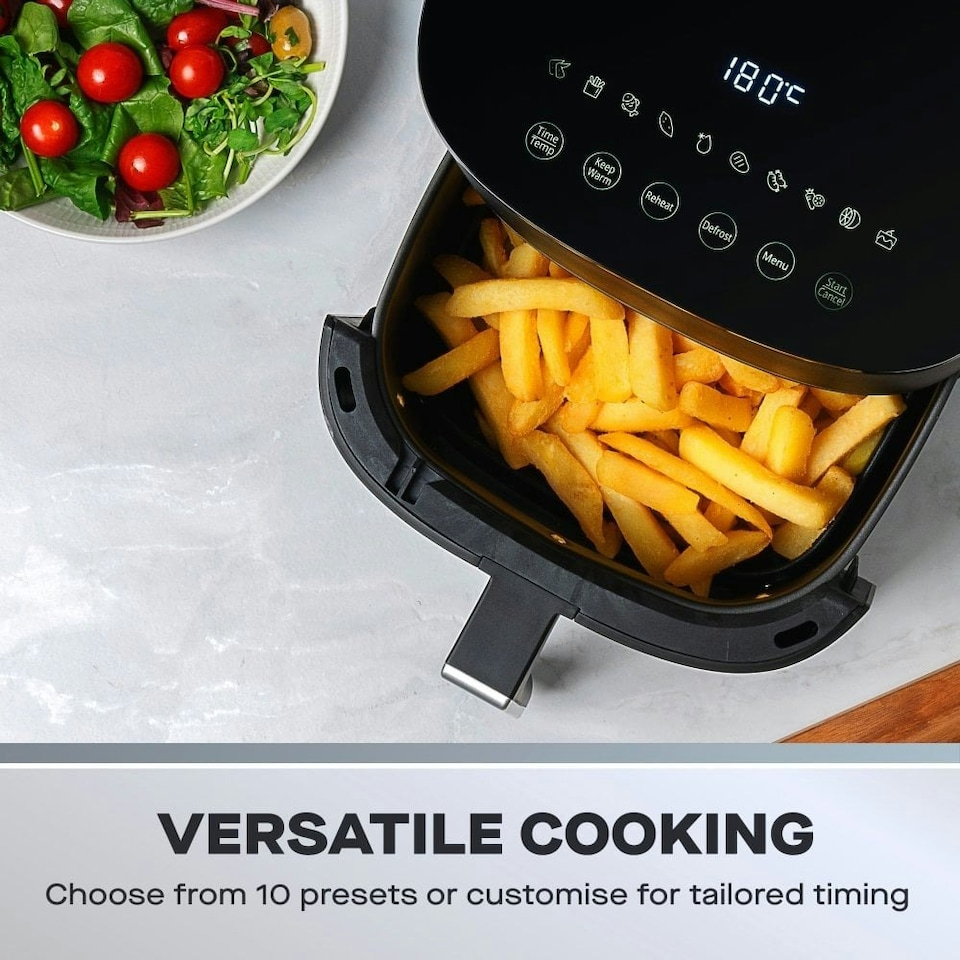 image 1 of Daewoo 1600W 5.5L Air Fryer Viewing Window Grill Warm Reheat Defrost 10 Presets