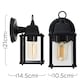 image 6 of ValueLights Black Allgreave Outdoor Wall Lantern and Warm White Bulb