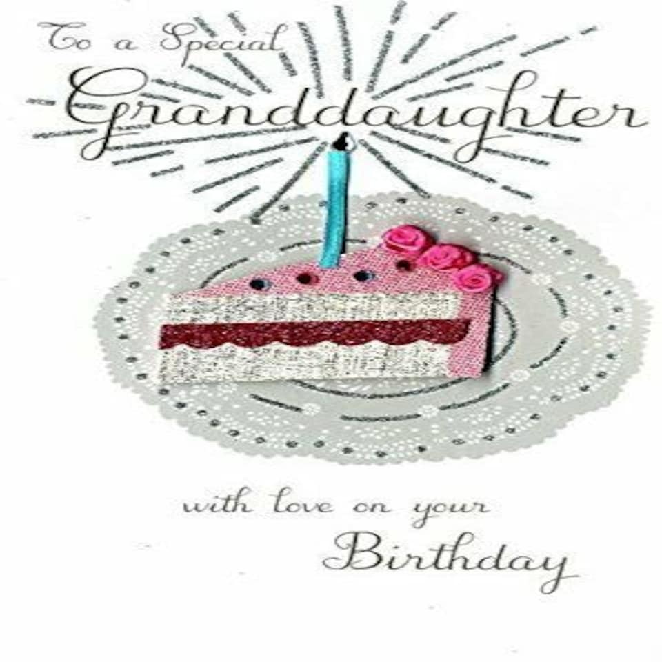 image 1 of To A Special Granddaughter Happy Birthday Card Handmade Cake