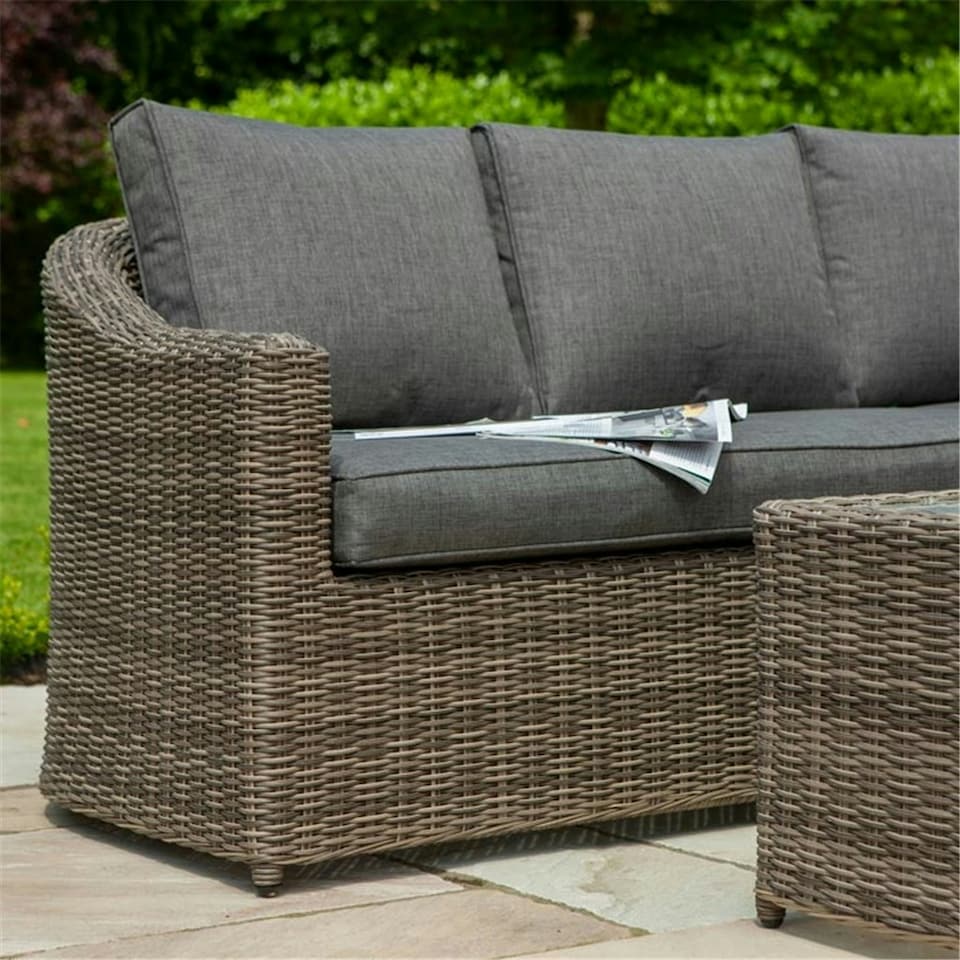 image 1 of 5 Seater Natural Weave Lounge Corner Set