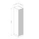 image 4 of Classic Square Panel Taupe Grey Single Wardrobe with Shelves Grey