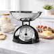 image 2 of Melissa Retro Mechanical Kitchen Scales, with Large Dial and Removable Stainless Steel Bowl, 5kg Capacity, 25g Accuracy - Black