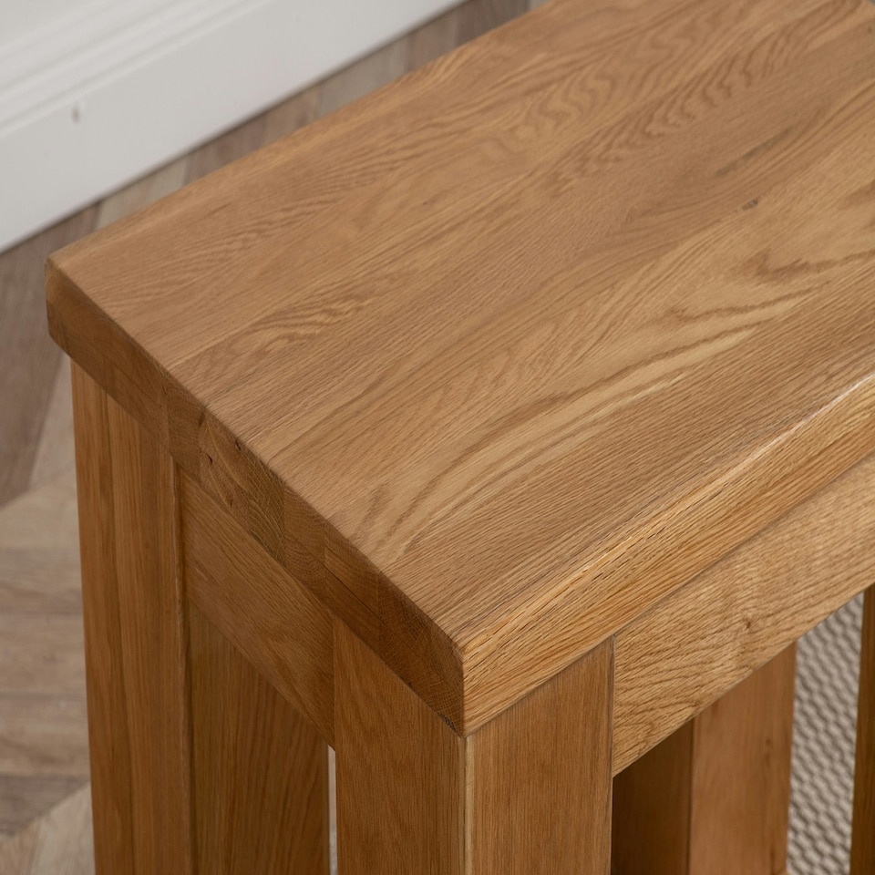 image 1 of Dakota Solid Oak Lamp Table for Living Room