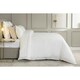 image 1 of Belledorm Savoy Duvet Cover Set - Oyster - Single | White | Single
