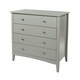 image 1 of Como Grey, 4 Drawer Chest Grey