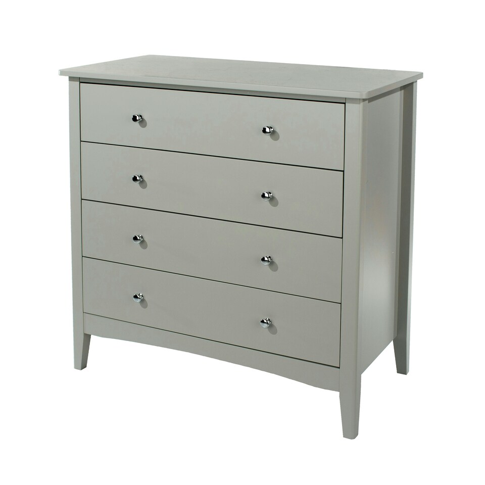 image 1 of Como Grey, 4 Drawer Chest Grey